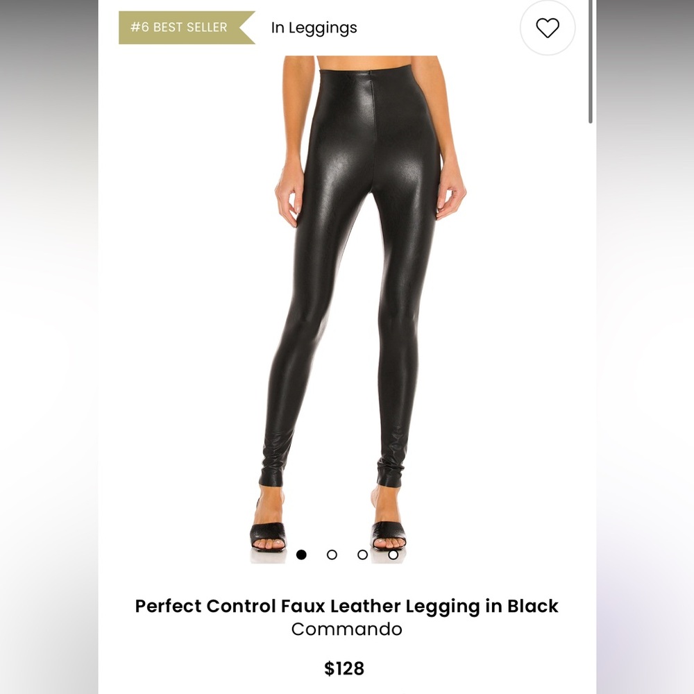 Commando Black Faux Leather Pants - M